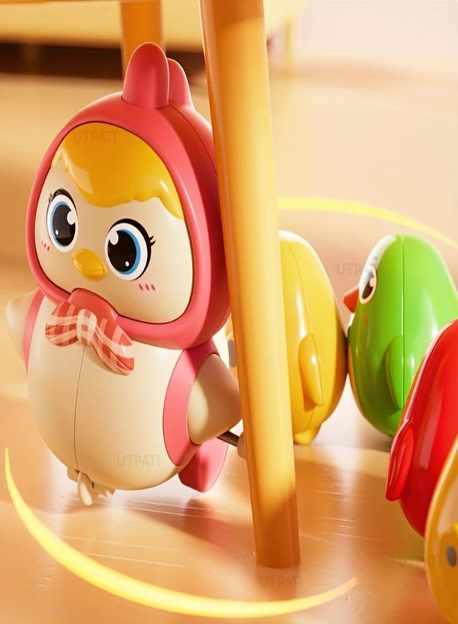 UTPATI Chicken Toys for Kids, Swinging Chain String Magnetic Hen with Chick Learning to Crawl Spring Toy, Crawling Wind-up Duck, Walking Chicken Cute Windup Toy for Boys Girls Toddler - Image 4